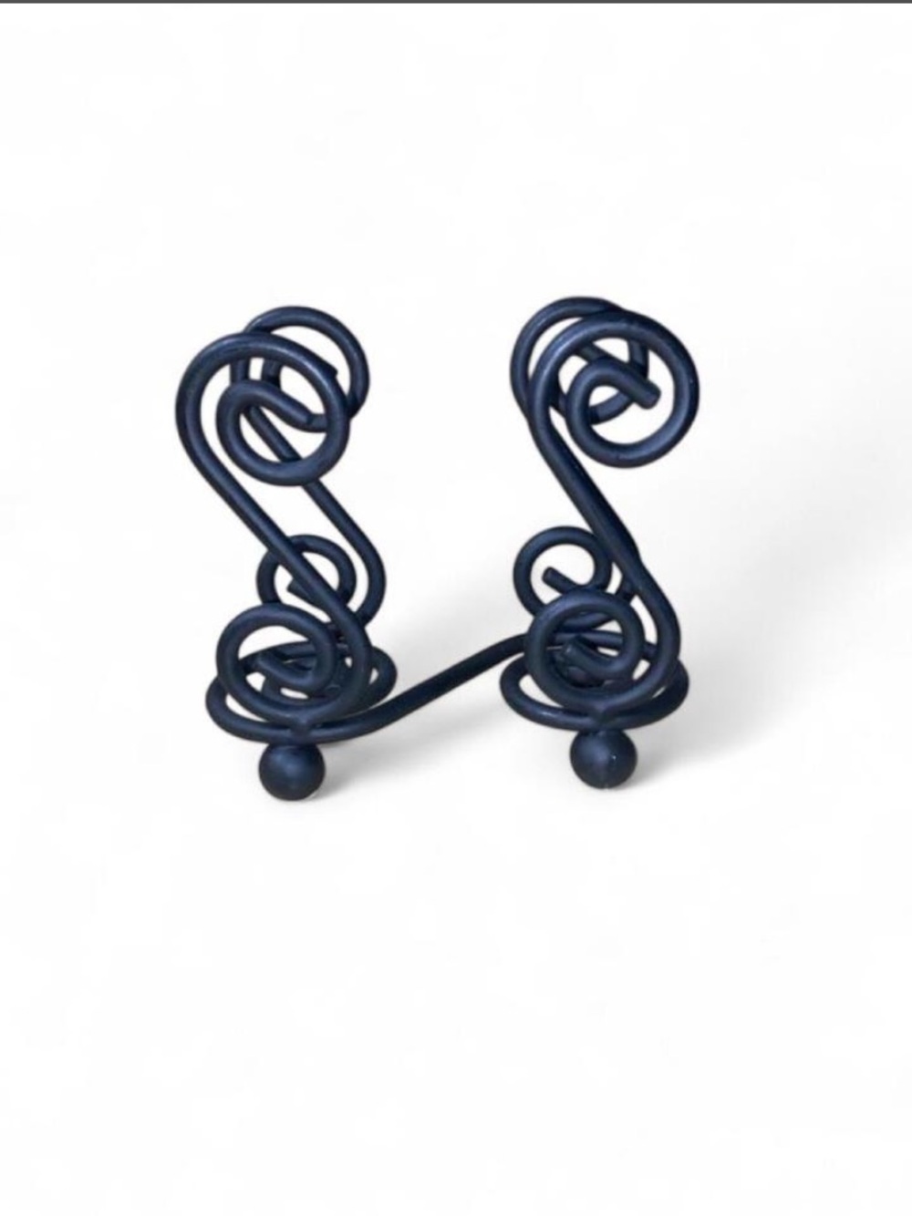 Decorative Navy Blue Wire Display Stand - Home Accents